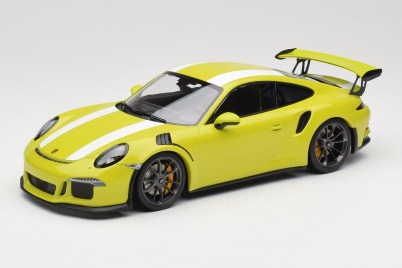 Porsche 911 991.1 GT3 RS Lizard Green & Stripes Minichamps 1:18 155066224 Pressofusione