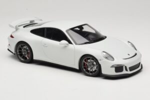 Porsche 911 991 GT3 Bianco Con Cerchi Argento Minichamps 1:18 113062721 Pressofusione — immagine 6 di 8