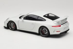 Porsche 911 991 GT3 Bianco Con Cerchi Argento Minichamps 1:18 113062721 Pressofusione — immagine 7 di 8