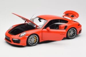 Porsche 911 991 Turbo S Lava Orange Minichamps 1:18 110067120 Pressofusione — immagine 2 di 8