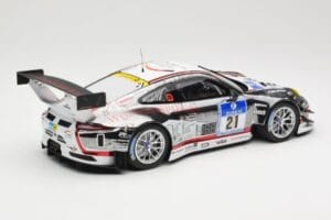 Porsche 911 991.1 GT3 R #21 WTM Racing J. Stursberg / V. Krumbach 24h Nurburgring 2016 Minichamps 1:18 155166021 Pressofusion — immagine 2 di 6