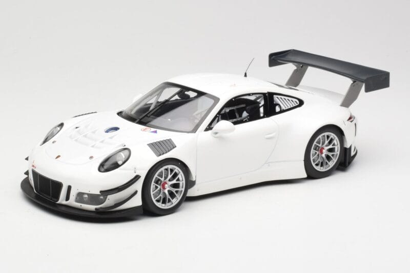 Porsche 911 991.1 GT3 R Bianco Con Cerchi Argento Minichamps 1:18 153166000 Pressofusione