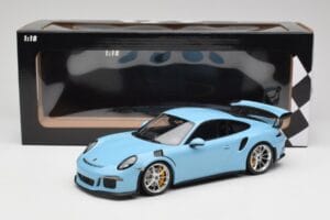 Porsche 911 991.1 GT3 RS Blu Cerchi Opachi Minichamps 1:18 153066235 Pressofusione — immagine 6 di 6