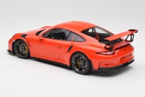 Porsche 911 991.1 GT3 RS Lava Orange Minichamps 1:18 155066220 Pressofusione — immagine 5 di 6