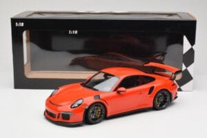 Porsche 911 991.1 GT3 RS Lava Orange Minichamps 1:18 155066220 Pressofusione — immagine 6 di 6
