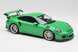 Porsche 911 991.1 GT3 RS Lizard Verde & Cerchi Argento Minichamps 1:18 153066229 Pressofusione — immagine 4 di 6