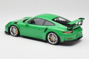 Porsche 911 991.1 GT3 RS Lizard Verde & Cerchi Argento Minichamps 1:18 153066229 Pressofusione — immagine 5 di 6