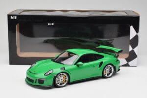 Porsche 911 991.1 GT3 RS Lizard Verde & Cerchi Argento Minichamps 1:18 153066229 Pressofusione — immagine 6 di 6