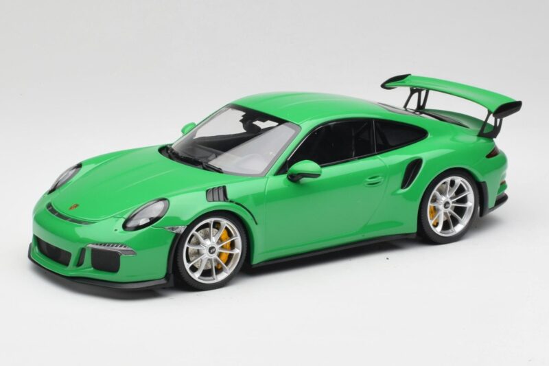Porsche 911 991.1 GT3 RS Lizard Verde & Cerchi Argento Minichamps 1:18 153066229 Pressofusione