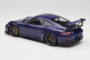 Porsche 911 991.1 GT3 RS Ultraviolet Minichamps 1:18 155066221 Pressofusione — immagine 5 di 6