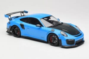 Porsche 911 991.2 GT2 RS Blu con Cerchi Neri Minichamps 1:18 155068308 Pressofusione — immagine 4 di 6