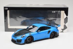 Porsche 911 991.2 GT2 RS Blu con Cerchi Neri Minichamps 1:18 155068308 Pressofusione — immagine 6 di 6
