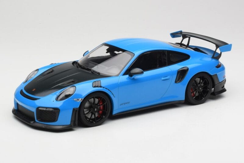 Porsche 911 991.2 GT2 RS Blu con Cerchi Neri Minichamps 1:18 155068308 Pressofusione
