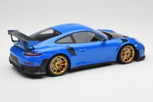 Porsche 911 991.2 GT2 RS Blu con Cerchi Dorati Minichamps 1:18 155068302 Pressofusione — immagine 2 di 6
