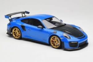 Porsche 911 991.2 GT2 RS Blu con Cerchi Dorati Minichamps 1:18 155068302 Pressofusione — immagine 4 di 6