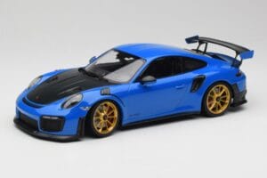 Porsche 911 991.2 GT2 RS Blu con Cerchi Dorati Minichamps 1:18 155068302 Pressofusione