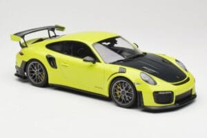 Porsche 911 991.2 GT2 RS Verde Lime con Cerchi Argento Minichamps 1:18 155068309 Pressofusione — immagine 4 di 6