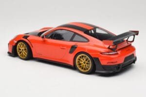 Porsche 911 991.2 GT2 RS Arancione Weissach Package Cerchi Dorati Minichamps 1:18 155068305 Pressofusione — immagine 5 di 6