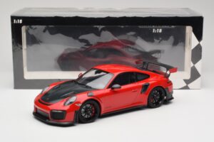 Porsche 911 GT2 RS 991.2 Rosso Cerchi Neri Minichamps 1:18 155968307 Pressofusione — immagine 6 di 6