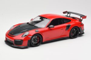 Porsche 911 GT2 RS 991.2 Rosso Cerchi Neri Minichamps 1:18 155068307 Pressofusione