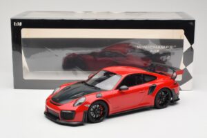 Porsche 911 GT2 RS 991.2 Rosso Cerchi Neri Minichamps 1:18 155068307 Pressofusione — immagine 6 di 6