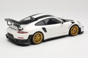 Porsche 911 991.2 GT2 RS Weissach Package Bianco Con Cerchi Dorati Minichamps 1:18 153068308 Pressofusione — immagine 2 di 6