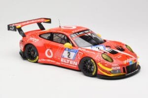 Porsche 911 991.2 GT3 R #2 Team Gigaspeed S. Bockmann 24 Hours of Nurburgring 2018 Minichamps 1:18 155186902 Pressofusione — immagine 4 di 6