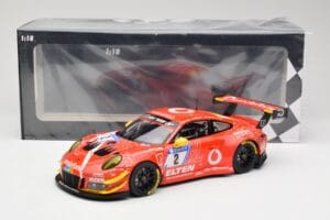 Porsche 911 991.2 GT3 R #2 Team Gigaspeed S. Bockmann 24 Hours of Nurburgring 2018 Minichamps 1:18 155186902 Pressofusione — immagine 6 di 6