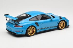 Porsche 911 991.2 GT3 RS Blu con Cerchi Dorati Minichamps 1:18 155068222 Pressofusione — immagine 2 di 6