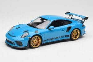 Porsche 911 991.2 GT3 RS Blu con Cerchi Dorati Minichamps 1:18 155068222 Pressofusione