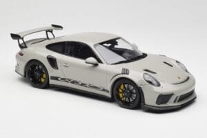 Porsche 911 991.2 GT3 RS Chalk Wording Cerchi Neri Minichamps 1:18 153068230 Pressofusione — immagine 4 di 6