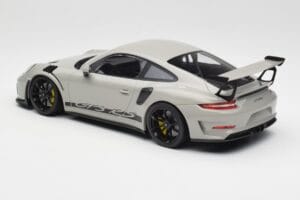Porsche 911 991.2 GT3 RS Chalk Wording Cerchi Neri Minichamps 1:18 153068230 Pressofusione — immagine 5 di 6