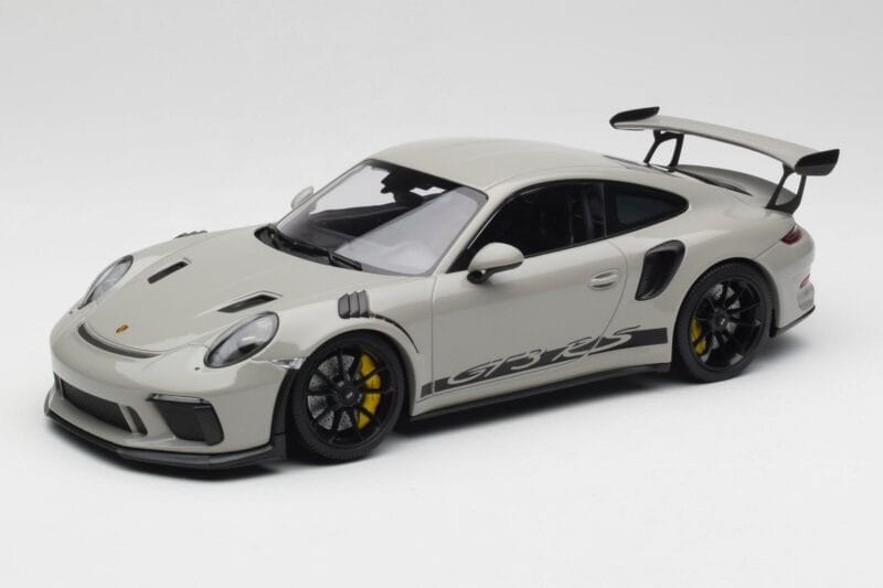 Porsche 911 991.2 GT3 RS Chalk Wording Cerchi Neri Minichamps 1:18 153068230 Pressofusione