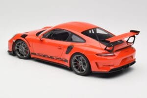 Porsche 911 991.2 GT3 RS Lava Orange & Cerchi Argento Minichamps 1:18 155068225 Pressofusione — immagine 5 di 6