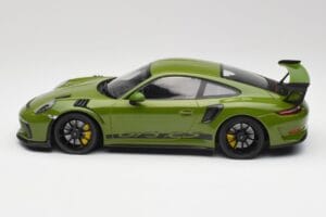 Porsche 911 991.2 GT3 RS Lizard Verde Con Cerchi Neri Minichamps 1:18 155068233 Pressofusione — immagine 3 di 6