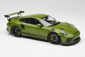 Porsche 911 991.2 GT3 RS Lizard Verde Con Cerchi Neri Minichamps 1:18 155068233 Pressofusione — immagine 4 di 6