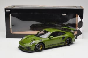 Porsche 911 991.2 GT3 RS Lizard Verde Con Cerchi Neri Minichamps 1:18 155068233 Pressofusione — immagine 6 di 6