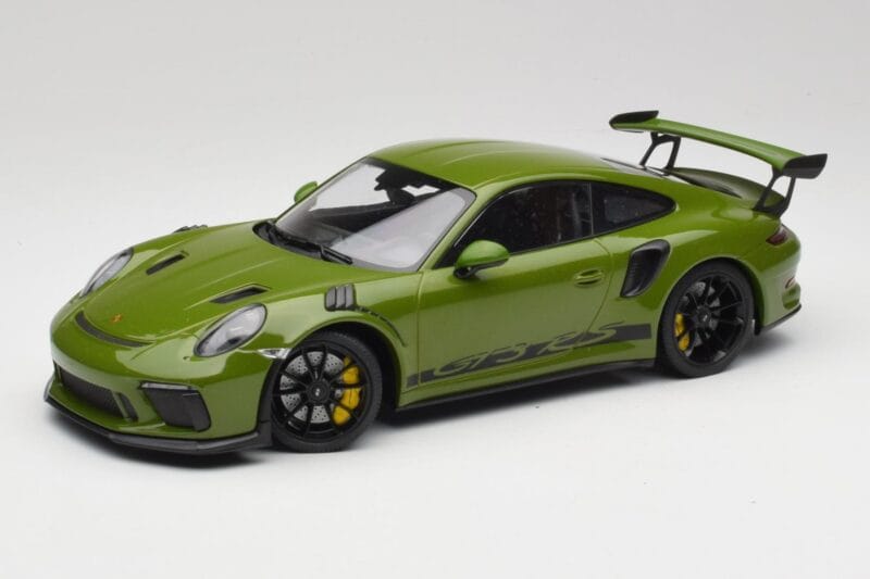 Porsche 911 991.2 GT3 RS Lizard Verde Con Cerchi Neri Minichamps 1:18 155068233 Pressofusione