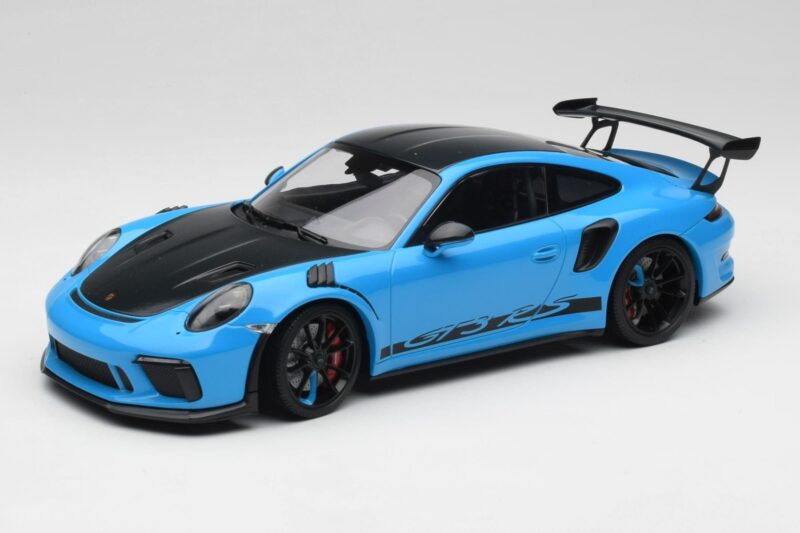 Porsche 911 991.2 GT3 RS Miami Blu Weissach Package & Cerchi Magnesio Neri Minichamps 1:18 153068231 Pressofusione