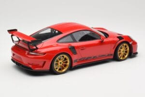 Porsche 911 991.2 GT3 RS Rosso con Cerchi Dorati Minichamps 1:18 155068220 Pressofusione — immagine 2 di 6