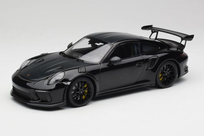 Porsche 911 991.2 GT3 RS Weissach Package Nero & Cerchi Neri Minichamps 1:18 153068228 Pressofusione