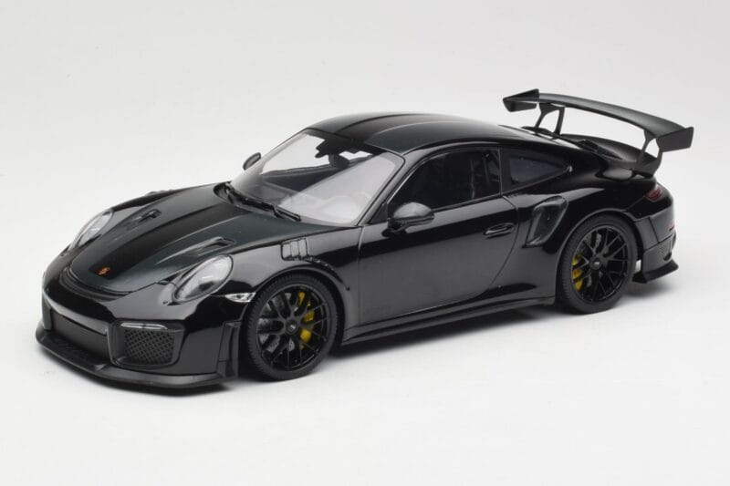 Porsche 911 991.2 GT3 RS Weissach Package Nero Con Cerchi Neri Minichamps 1:18 153068321 Pressofusione