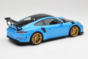Porsche 911 991.2 GT3 RS Weissach Package Blu & Cerchi Dorati Minichamps 1:18 153068232 Pressofusione — immagine 2 di 6