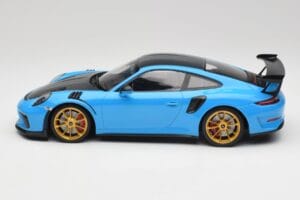 Porsche 911 991.2 GT3 RS Weissach Package Blu & Cerchi Dorati Minichamps 1:18 153068232 Pressofusione — immagine 3 di 6