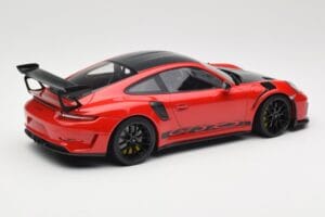 Porsche 911 991.2 GT3 RS Weissach Package Guards Red Cerchi Neri Minichamps 1:18 153068223 Pressofusione — immagine 2 di 6
