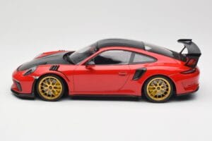 Porsche 911 991.2 GT3 RS Weissach Package Guards Red Cerchi Magnesio Dorati Minichamps 1:18 153068236 Pressofusione — immagine 3 di 6