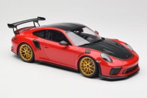 Porsche 911 991.2 GT3 RS Weissach Package Guards Red Cerchi Magnesio Dorati Minichamps 1:18 153068236 Pressofusione — immagine 4 di 6