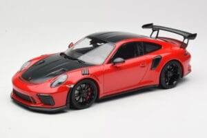 Porsche 911 991.2 GT3 RS Weissach Package Rosso con Cerchi Neri Minichamps 1:18 155068230 Pressofusione