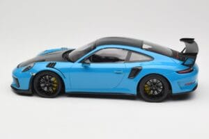 Porsche 911 991.2 GT3 RS Weissach Package Shark Blue Cerchi Magnesio Neri Minichamps 1:18 153068224 Pressofusione — immagine 3 di 6