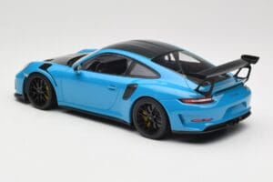 Porsche 911 991.2 GT3 RS Weissach Package Shark Blue Cerchi Magnesio Neri Minichamps 1:18 153068224 Pressofusione — immagine 5 di 6